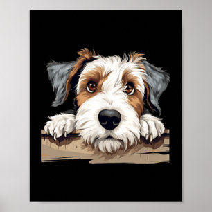 Sealyham Terrier Dog Mum Dad Peeking Puppy Poster