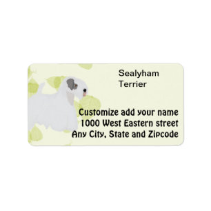Sealyham Terrier ~ Green Leaves Designs Label