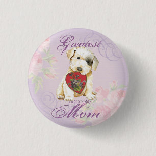 Sealyham Terrier Heart Mom Pinback Button