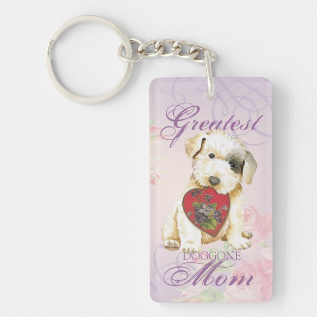 Sealyham Terrier Heart Mum Keychain (Front)