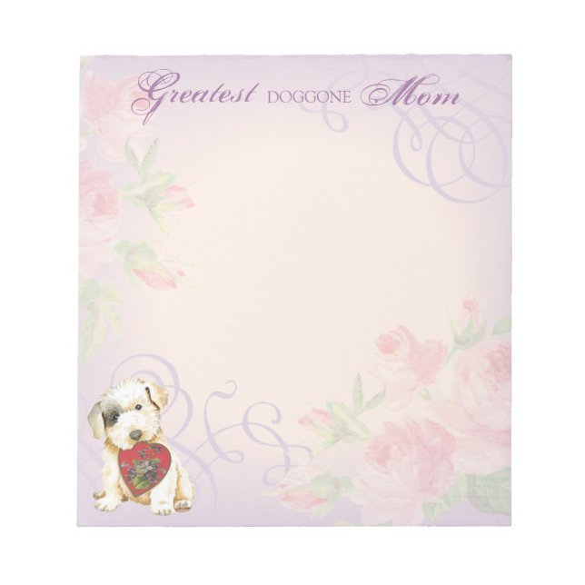 Sealyham Terrier Heart Mum Notepad (Front)
