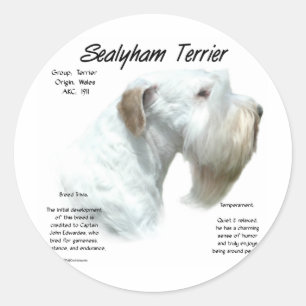 Sealyham Terrier History Design Classic Round Sticker