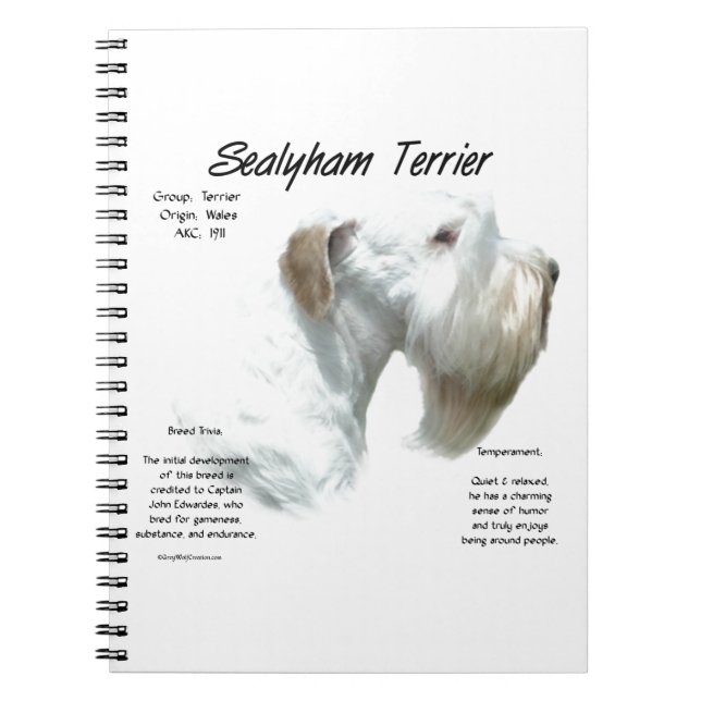 Sealyham Terrier History Notebook (Front)