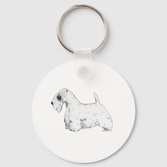 Sealyham Terrier Key Ring (Front)