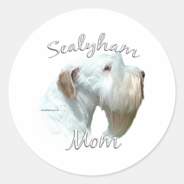 Sealyham Terrier Mum 2 Classic Round Sticker (Front)