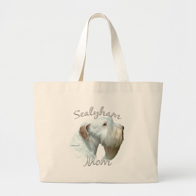 Sealyham Terrier Mum 2 Large Tote Bag (Front)