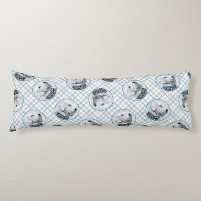 Sealyham Terrier Painting Cute Original Dog Art Body Cushion (Front)