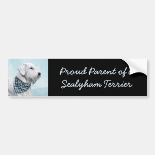Sealyham Terrier Painting - Cute Original Dog Art Bumper Sticker