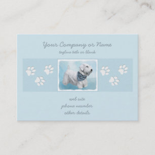 Sealyham Terrier Painting - Cute Original Dog Art Business Card