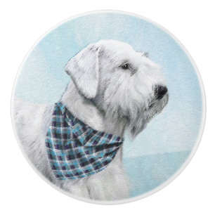 Sealyham Terrier Painting - Cute Original Dog Art Ceramic Knob