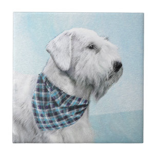 Sealyham Terrier Painting - Cute Original Dog Art Ceramic Tile