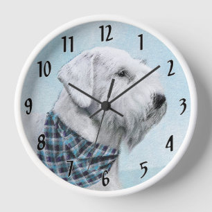 Sealyham Terrier Painting - Cute Original Dog Art Clock