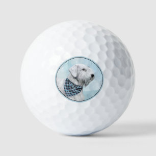 Sealyham Terrier Painting - Cute Original Dog Art Golf Balls