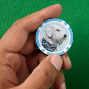 Sealyham Terrier Painting - Cute Original Dog Art Poker Chips