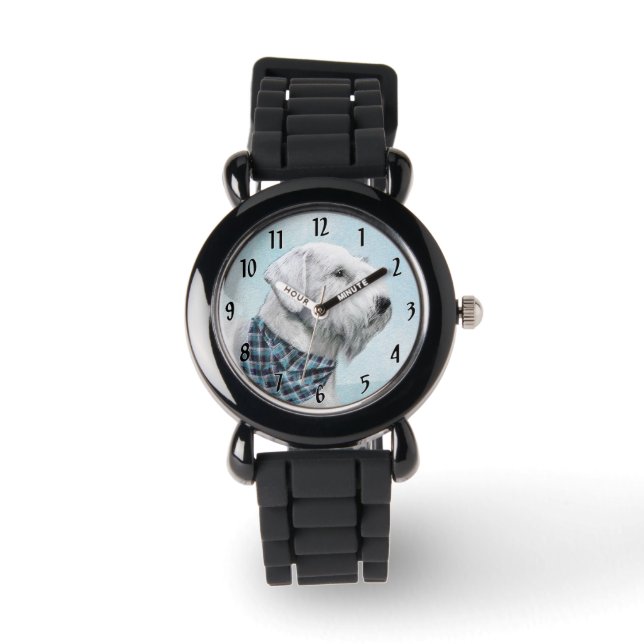 Sealyham Terrier Painting - Cute Original Dog Art Watch (Front)