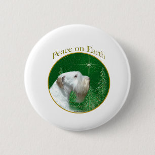 Sealyham Terrier Peace on Earth 6 Cm Round Badge