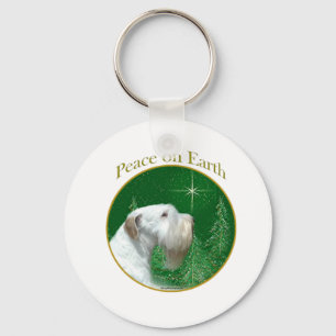 Sealyham Terrier Peace on Earth Key Ring