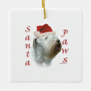 Sealyham Terrier Santa Paws Ceramic Ornament