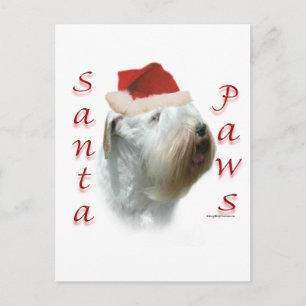 Sealyham Terrier Santa Paws Holiday Postcard