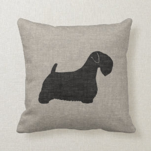 Sealyham Terrier Silhouette Cushion
