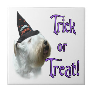Sealyham Terrier Trick or Treat Tile