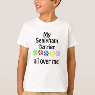 Sealyham Terrier Walks Design T-Shirt