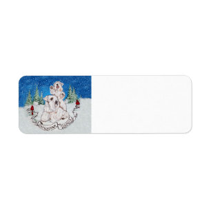 Sealyham Terrier Winter Return Address Label