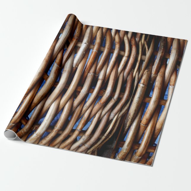 SEAM MATCHES: Basket Close-up Wrapping Paper (Unrolled)