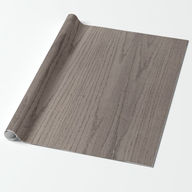 SEAM MATCHES: Woodgrain Grey Wrapping Paper (Unrolled)