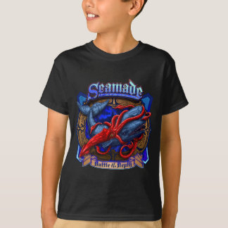 Seamade Giant Squid vs Whale design T-Shirt
