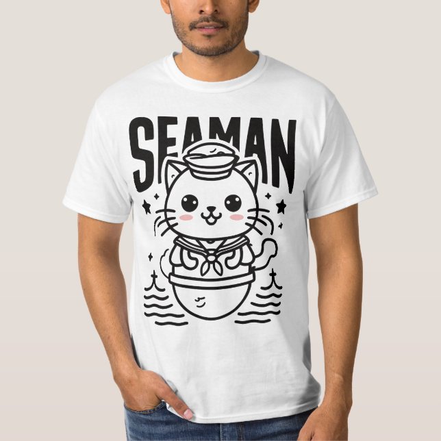 Seaman Cat Lover  T-Shirt (Front)