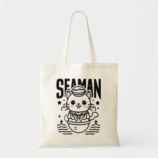 Seaman Cat Lover  Tote Bag (Front)