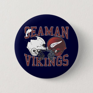 Seaman Vikings Crashing Helmets 6 Cm Round Badge