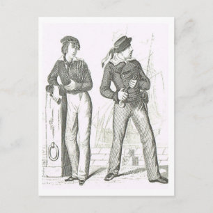 Seamen  1800s postcard