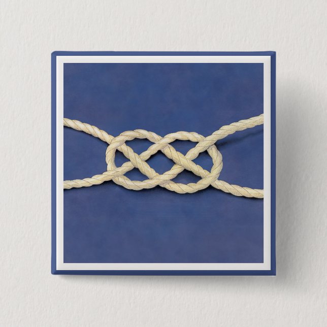 Seamen's Knot - Carrick Bend 15 Cm Square Badge (Front)