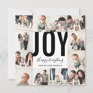 Seamless 12 Photo Joy Happy Everything Holiday Red Card