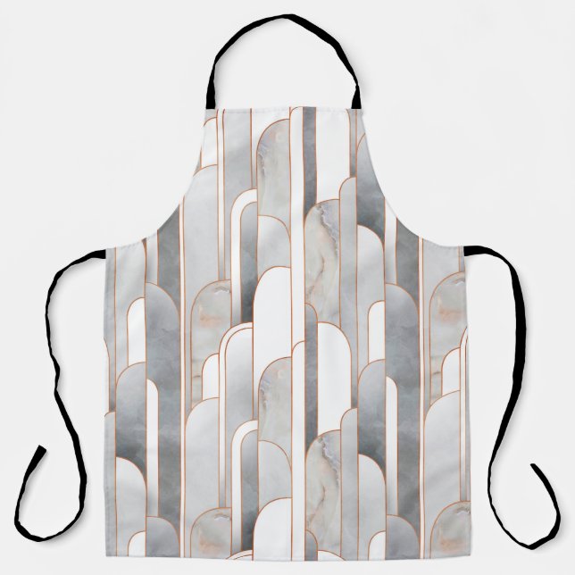 Seamless abstract art deco pattern with texture an apron (Front)