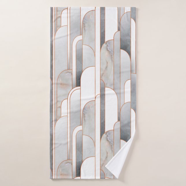 Seamless abstract art deco pattern with texture an bath towel (Bath Towel)