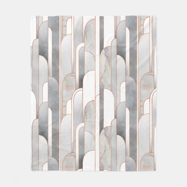 Seamless abstract art deco pattern with texture an fleece blanket (Front)