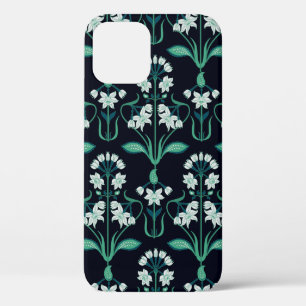seamless abstract art nouveau floral pattern iPhone 12 case