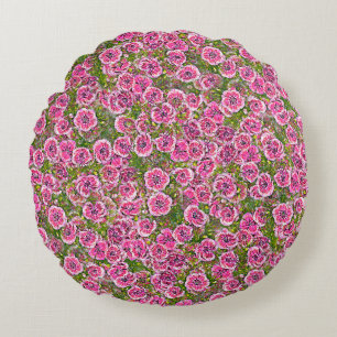 seamless abstract background. factory textile flow round cushion