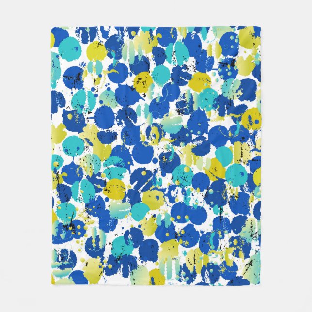 seamless abstract background pattern, with splashe fleece blanket (Front)
