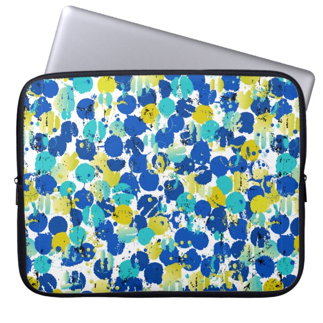 seamless abstract background pattern, with splashe laptop sleeve (Front)