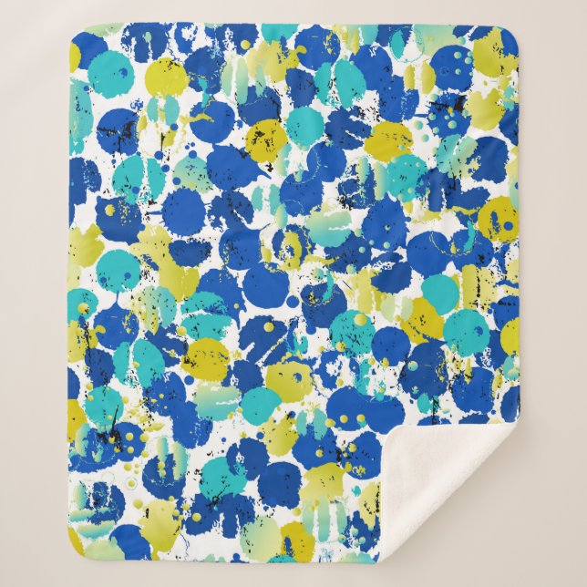 seamless abstract background pattern, with splashe sherpa blanket (Front)