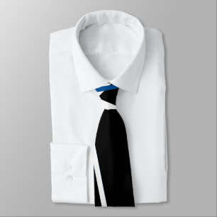 Seamless Abstract Blue and White Lines On Black B Tie