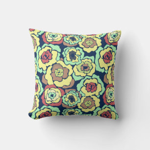 Seamless abstract cartoon flowers floral modern fe cushion