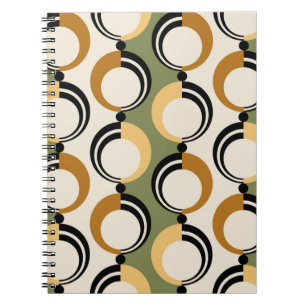 Seamless abstract chain pattern. Vintage design, f Notebook