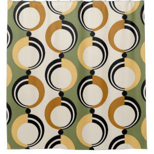 Seamless abstract chain pattern. Vintage design, f Shower Curtain