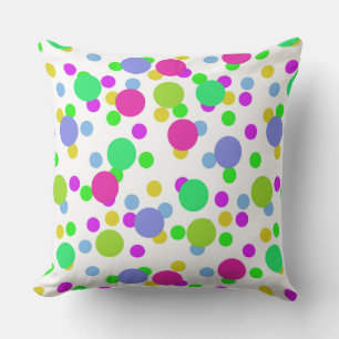 Seamless abstract circles fun confetti dots bright cushion