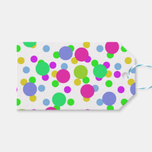 Seamless abstract circles fun confetti dots bright gift tags